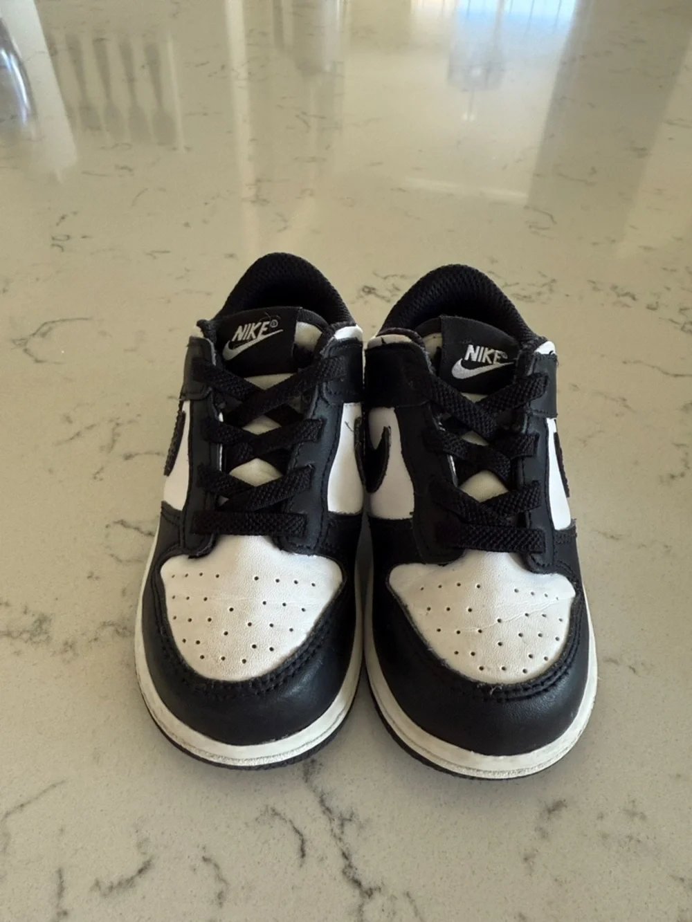 Nike Toddler Dunk Low Black and White Sneakers 8C